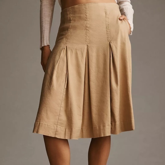 Anthropologie Dresses & Skirts - Maeve Wide-Pleated Midi Skirt